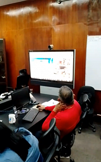 Exposición del Ing Rosmell Negrin ante autoridades de compresión y manejo de gas.